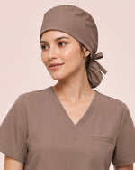 Premium Satin-Lined Scrub Cap Mocha