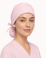 Premium Satin-Lined Scrub Cap Rose Quartz