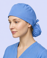 Premium Satin-Lined Scrub Cap Ceil Blue