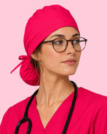 Premium Satin-Lined Scrub Cap Sangria