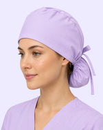 Premium Satin-Lined Scrub Cap Lavender