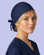 Premium Satin-Lined Scrub Cap Navy