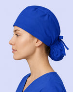 Premium Satin-Lined Scrub Cap Galaxy Blue