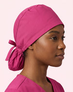 Premium Satin-Lined Scrub Cap Wild Berry