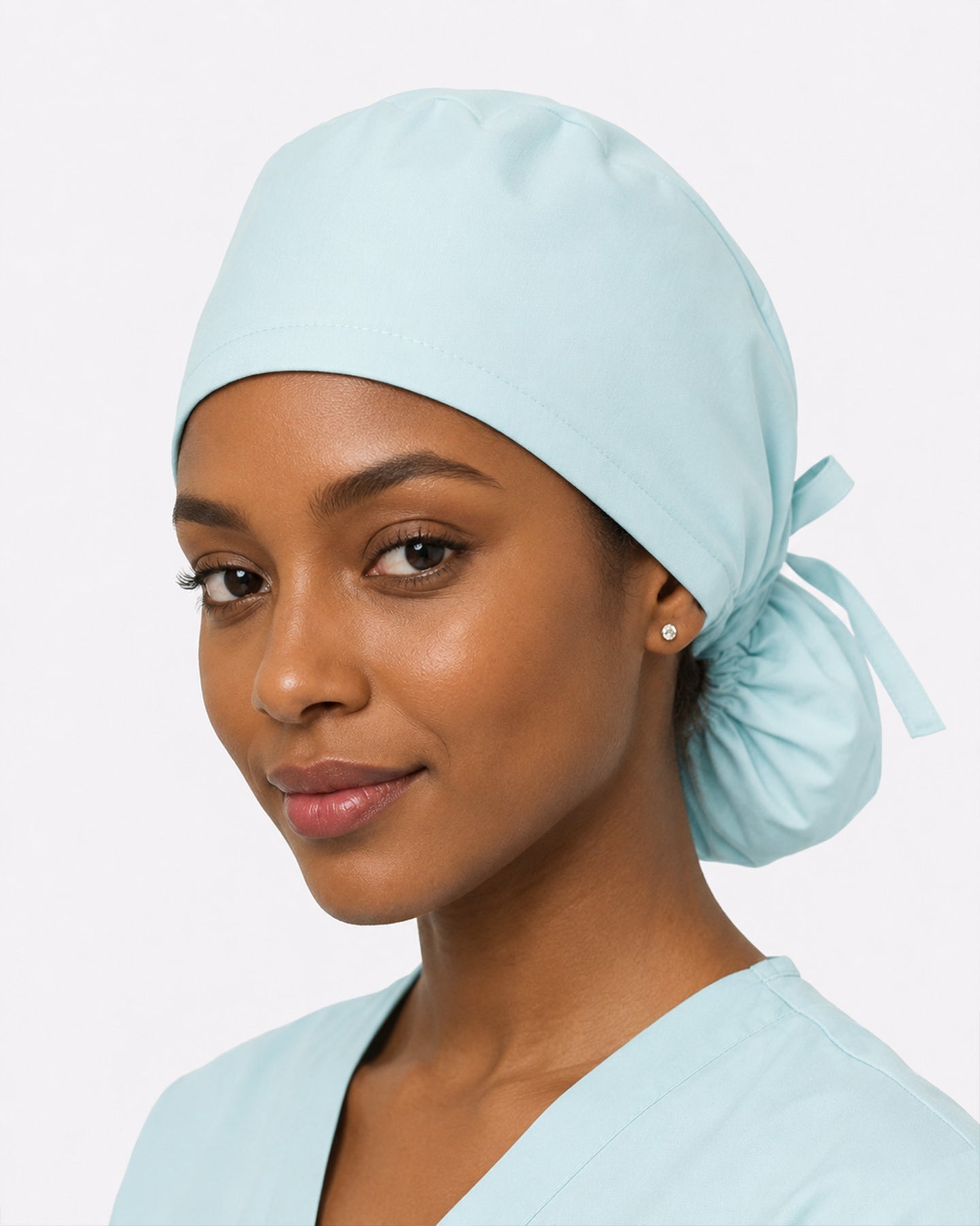 Premium Satin-Lined Scrub Cap Sky Blue