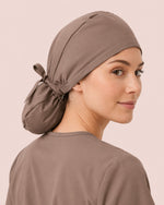 Premium Satin-Lined Scrub Cap Mocha