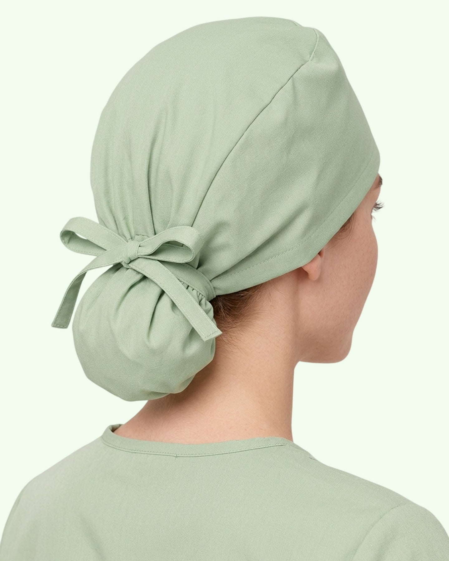 Premium Satin-Lined Scrub Cap Mint