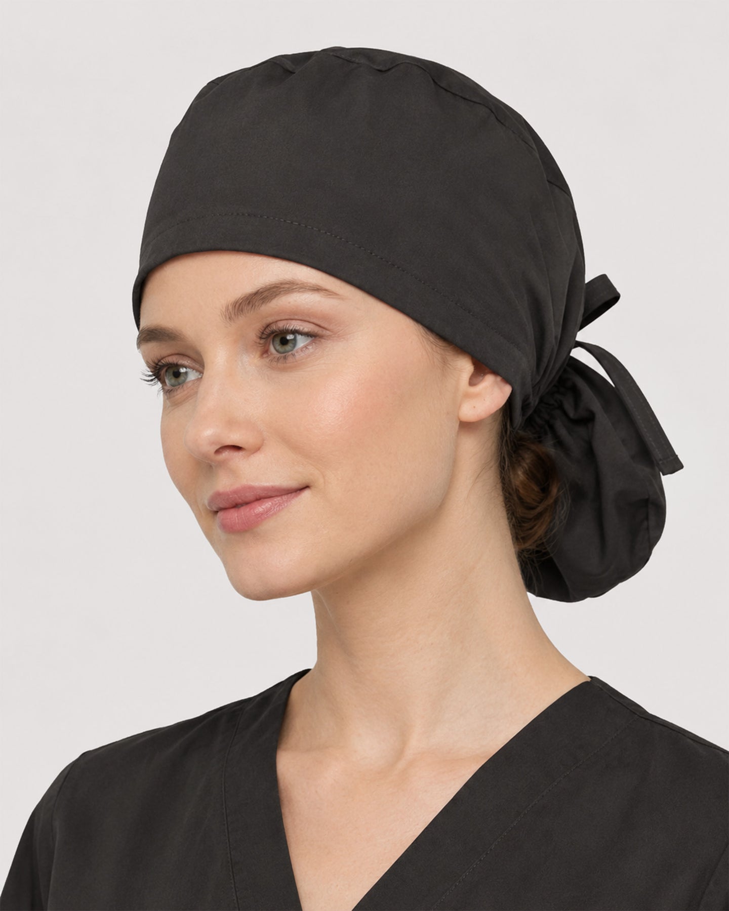 Premium Satin-Lined Scrub Cap Charcoal