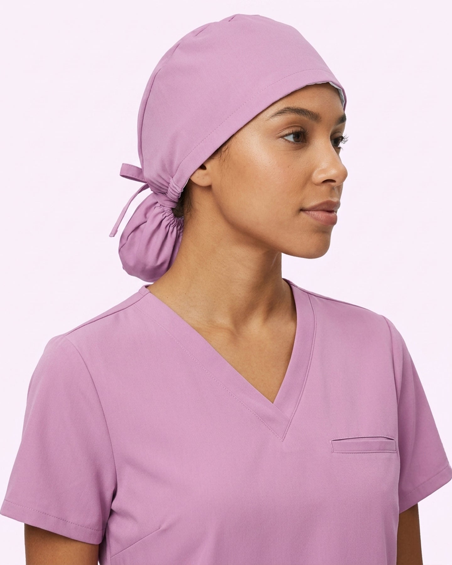 Premium Satin-Lined Scrub Cap Lilac