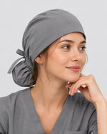 Premium Satin-Lined Scrub Cap Heather Gray