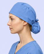 Premium Satin-Lined Scrub Cap Ceil Blue