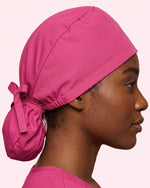 Premium Satin-Lined Scrub Cap Wild Berry