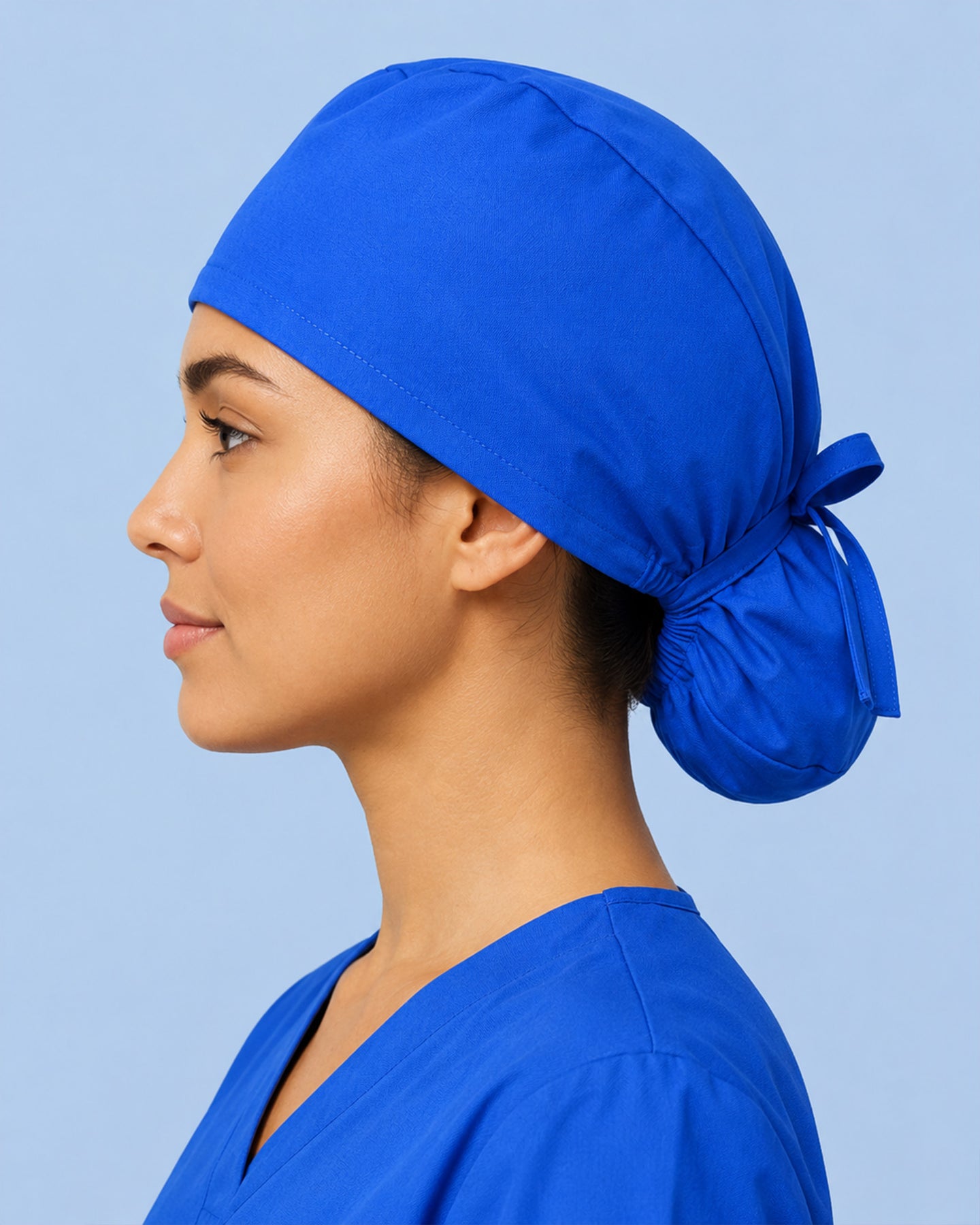 Premium Satin-Lined Scrub Cap Royal Blue
