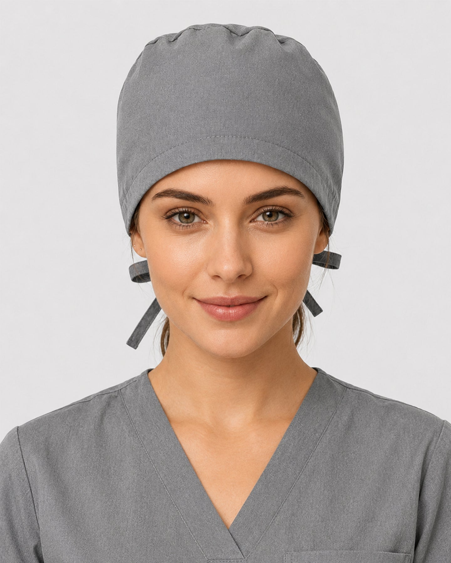 Premium Satin-Lined Scrub Cap Heather Gray