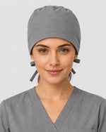 Premium Satin-Lined Scrub Cap Heather Gray