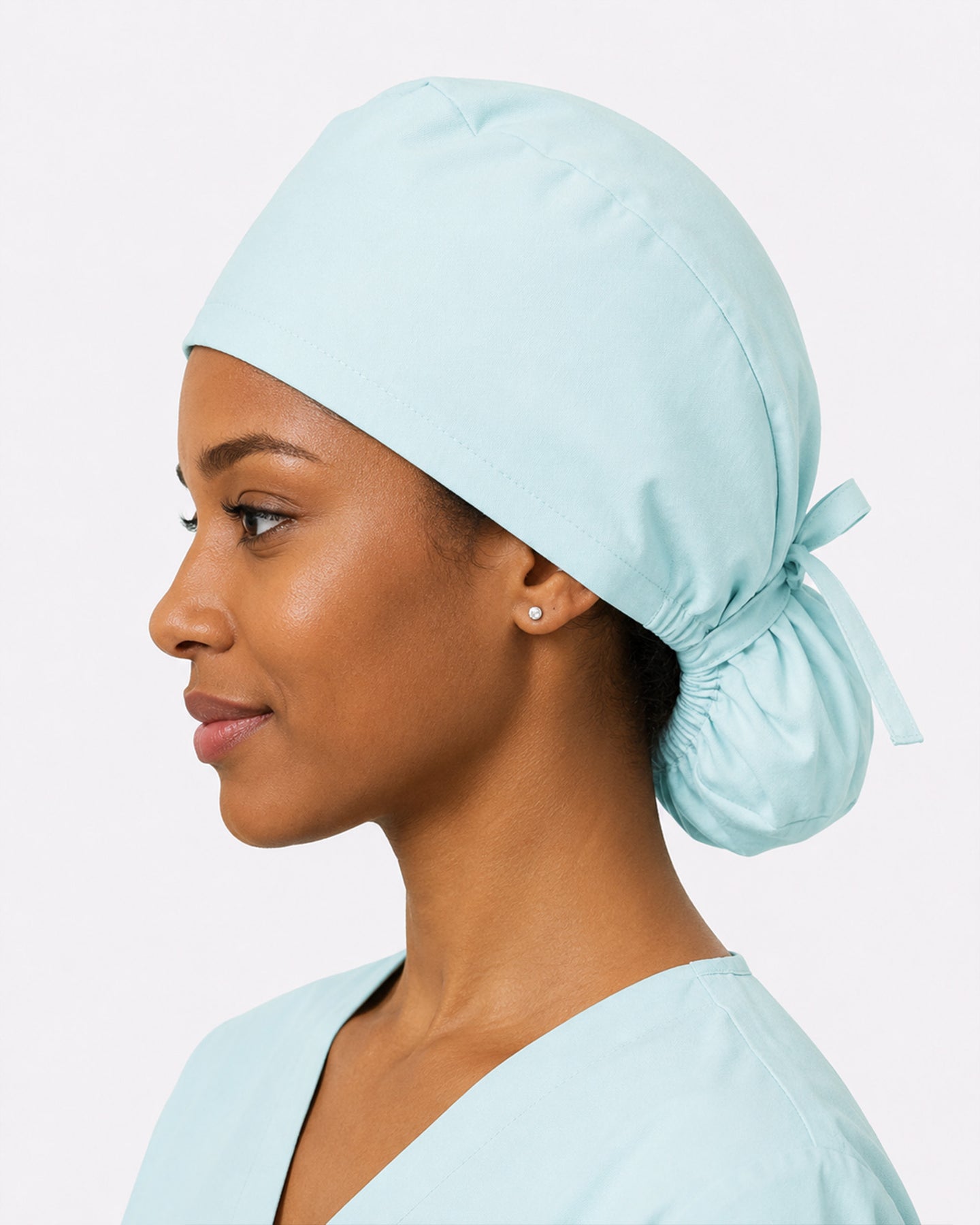 Premium Satin-Lined Scrub Cap Sky Blue
