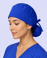Premium Satin-Lined Scrub Cap Galaxy Blue