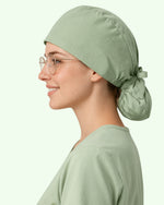 Premium Satin-Lined Scrub Cap Mint
