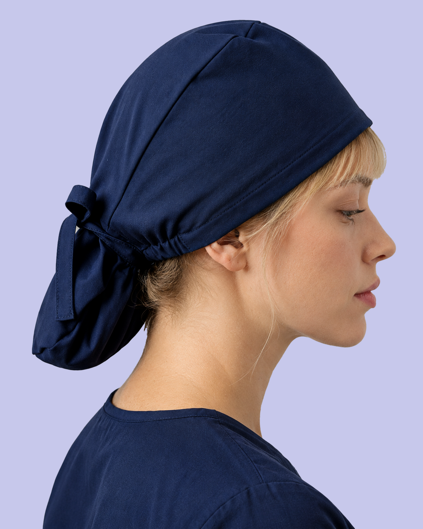 Premium Satin-Lined Scrub Cap Navy
