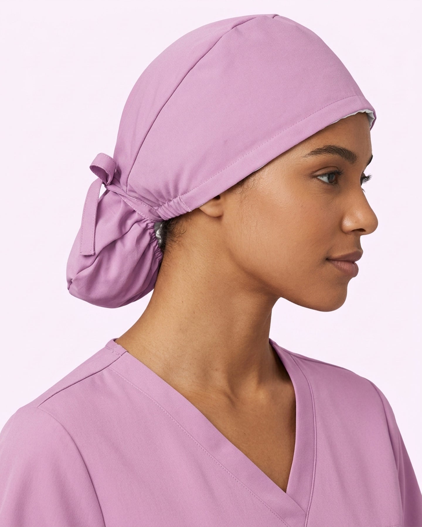 Premium Satin-Lined Scrub Cap Lilac