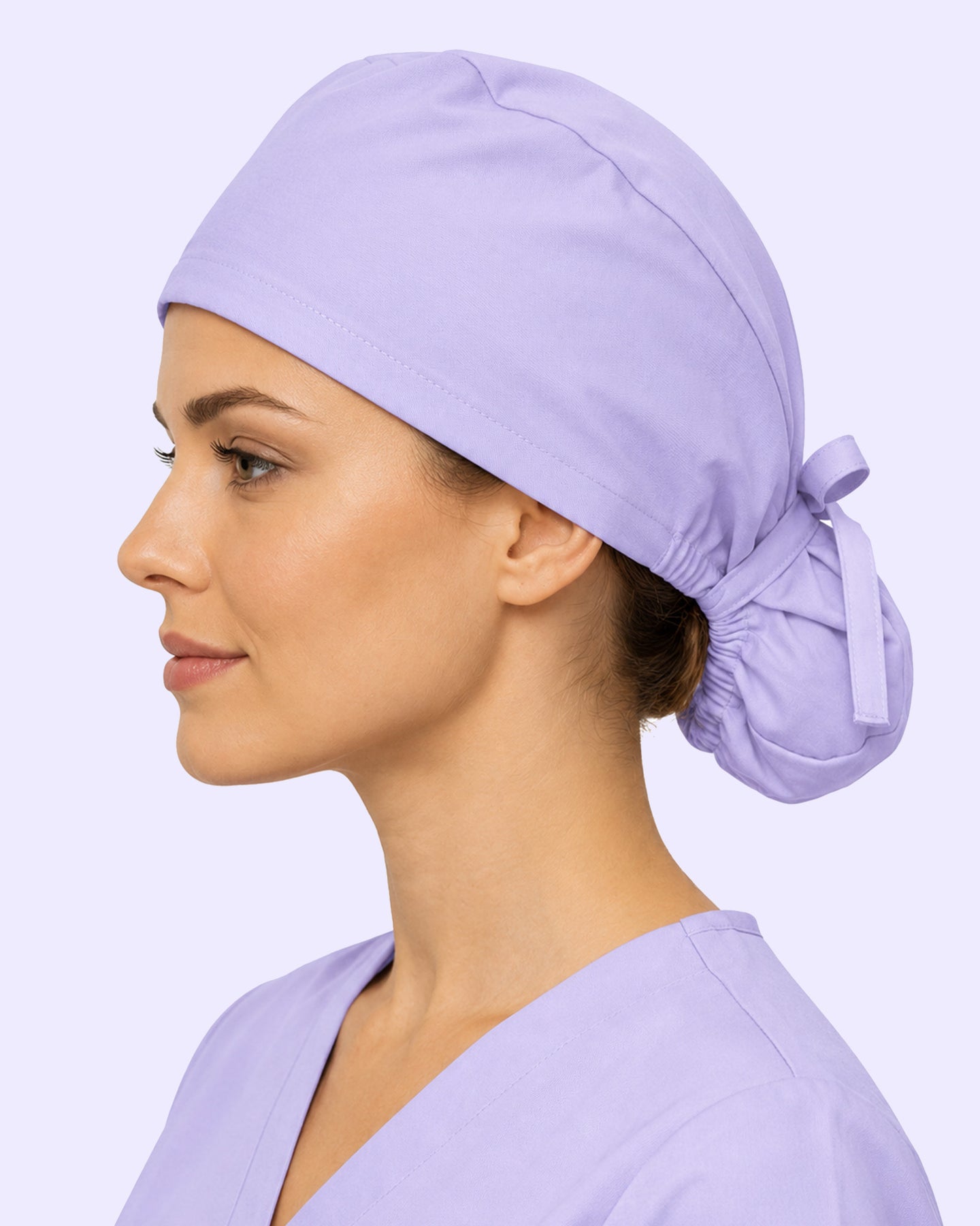 Premium Satin-Lined Scrub Cap Lavender