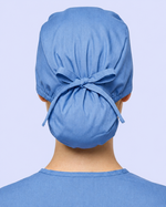Premium Satin-Lined Scrub Cap Ceil Blue