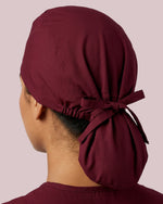 Premium Satin-Lined Scrub Cap Burgundy