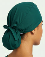 Premium Satin-Lined Scrub Cap Midnight Green