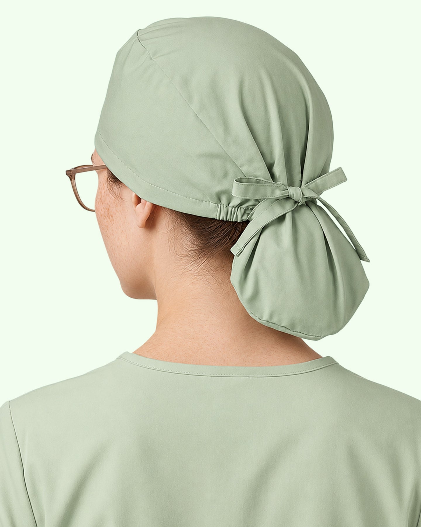 Premium Satin-Lined Scrub Cap Mint