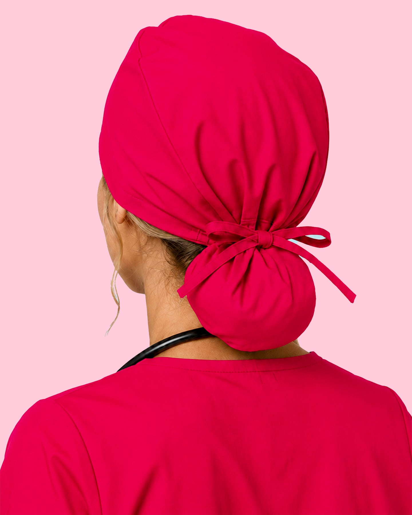 Premium Satin-Lined Scrub Cap Sangria