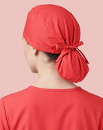 Premium Satin-Lined Scrub Cap Coral