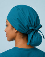 Premium Satin-Lined Scrub Cap Caribbean Blue