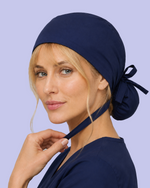 Premium Satin-Lined Scrub Cap Navy