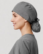 Premium Satin-Lined Scrub Cap Heather Gray