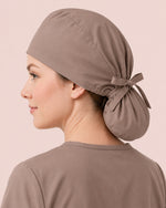 Premium Satin-Lined Scrub Cap Mocha