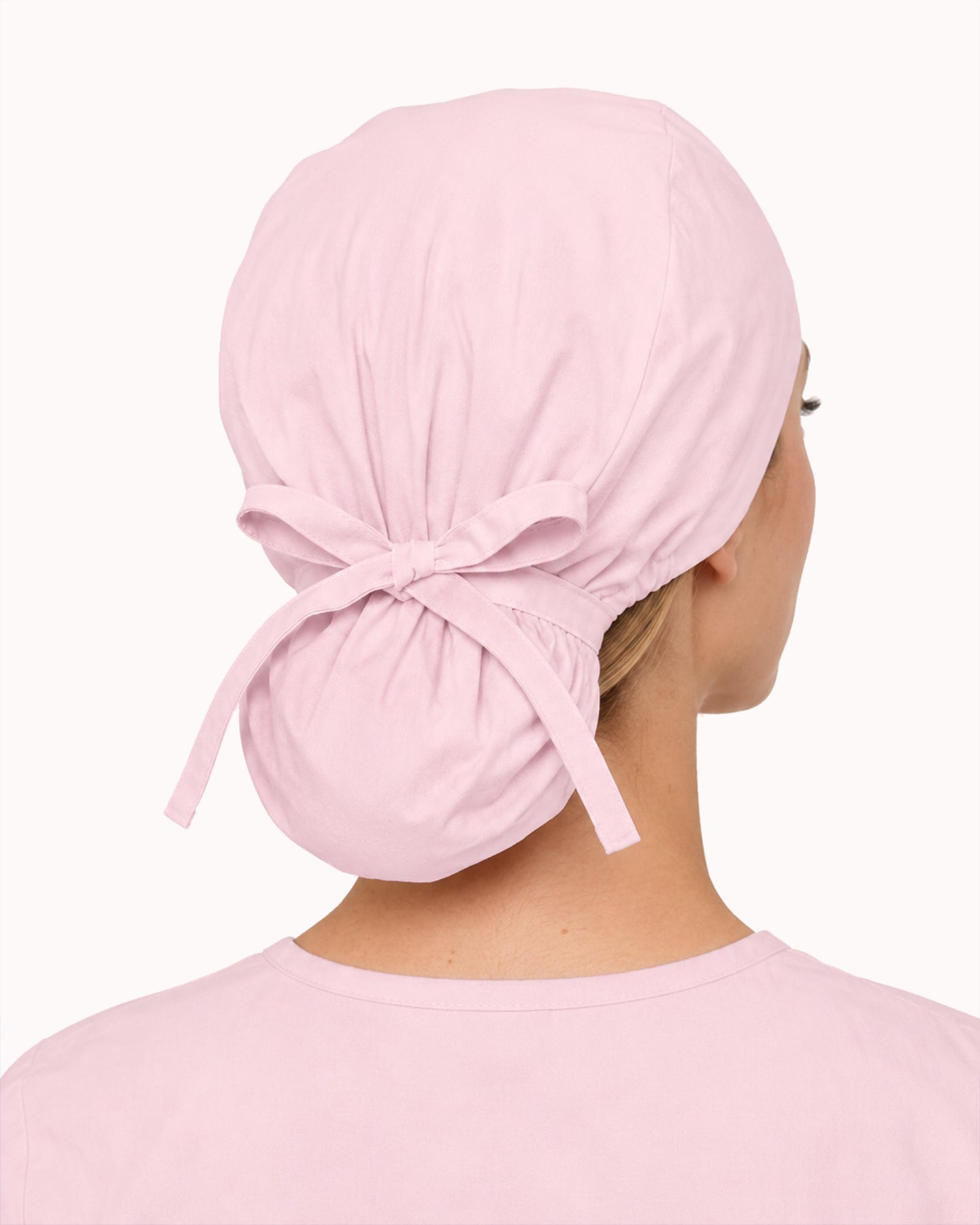 Premium Satin-Lined Scrub Cap Rose Quartz