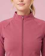 Athletic Knit Scrub Jacket Mauve