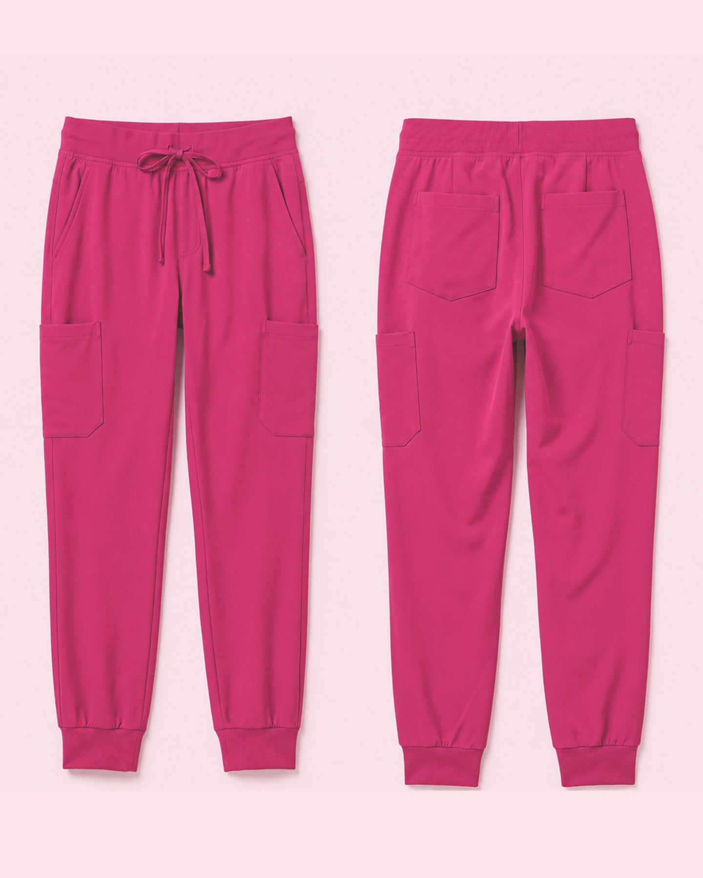 Men's 6-Pocket Jogger Scrub Pant Wild Berry