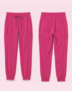 Men's 6-Pocket Jogger Scrub Pant Wild Berry