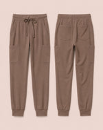 Women's 6-Pocket Jogger Scrub Pant Mocha