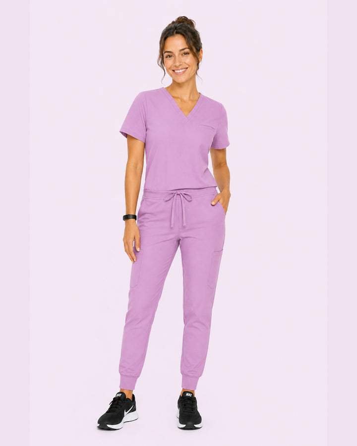 Women's 6-Pocket Jogger Scrub Pant Lilac