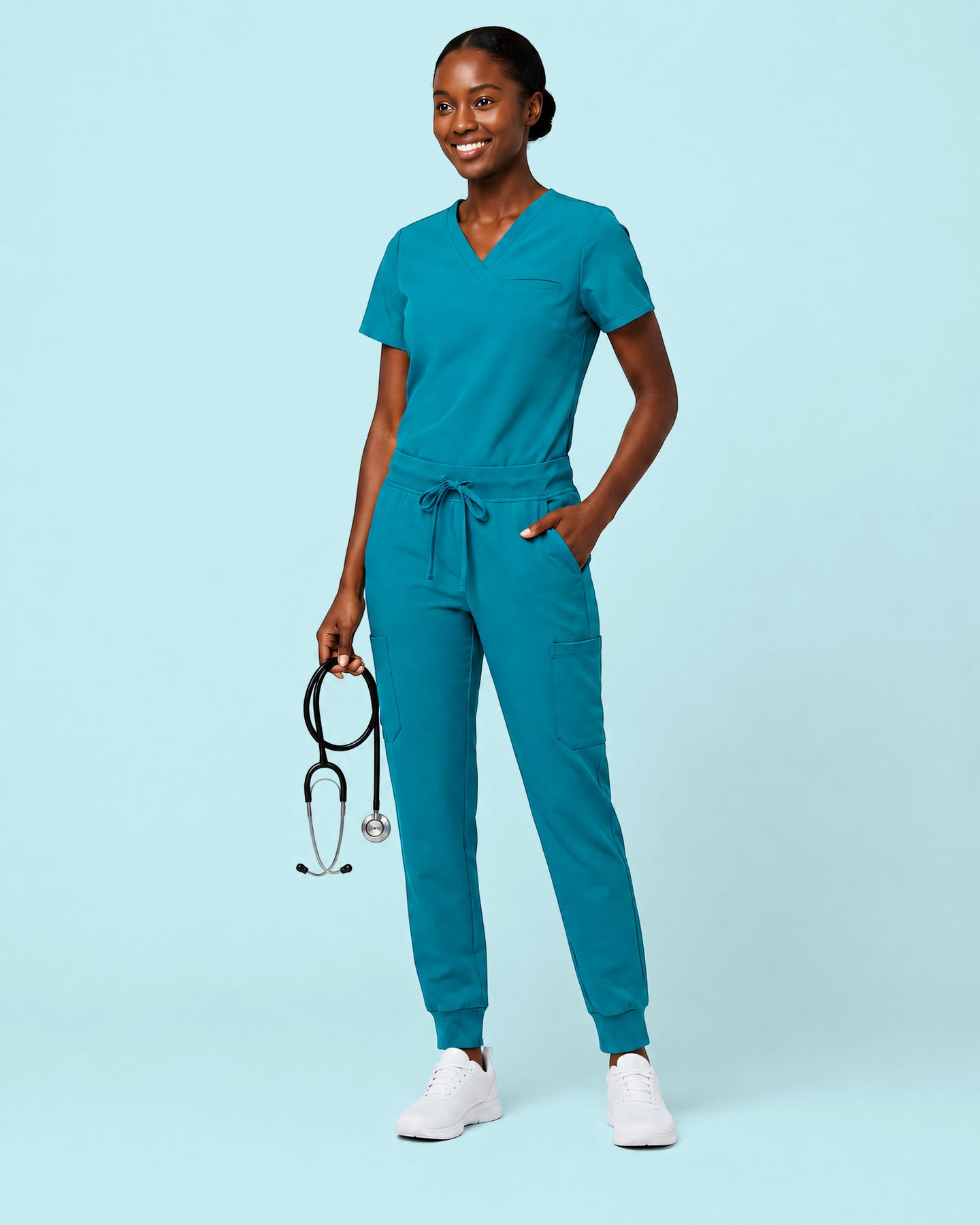 Women's 6-Pocket Jogger Scrub Pant Marina