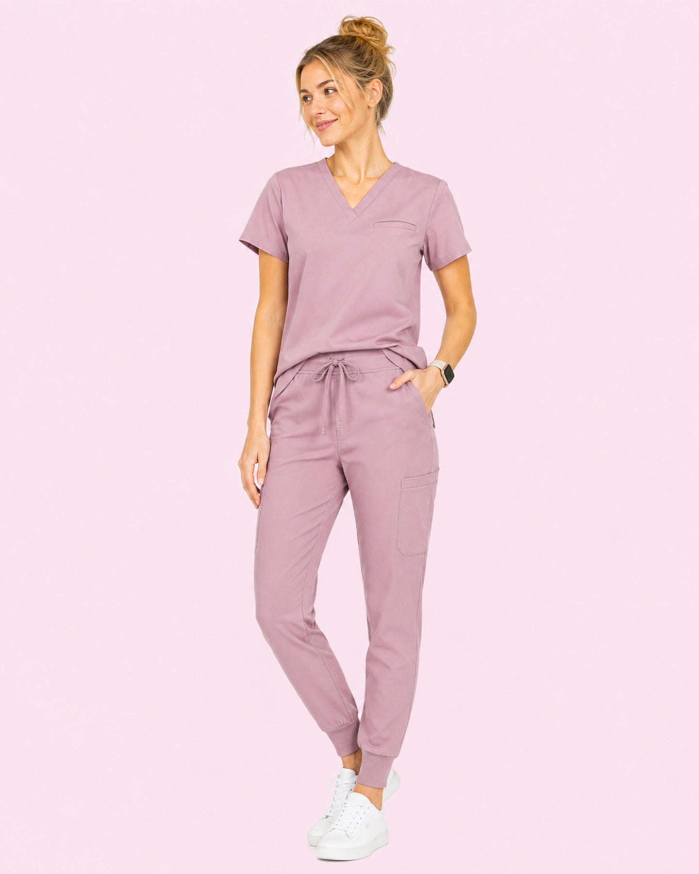 Women's 6-Pocket Jogger Scrub Pant Blossom
