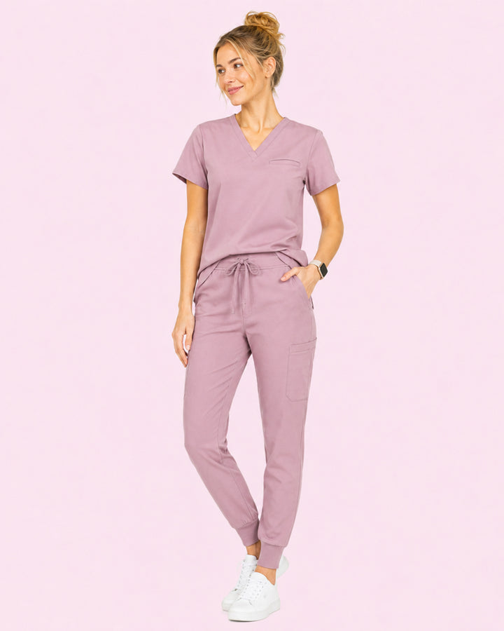 Women's 6-Pocket Jogger Scrub Pant Blossom