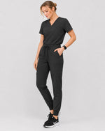 Women's 6-Pocket Jogger Scrub Pant Charcoal
