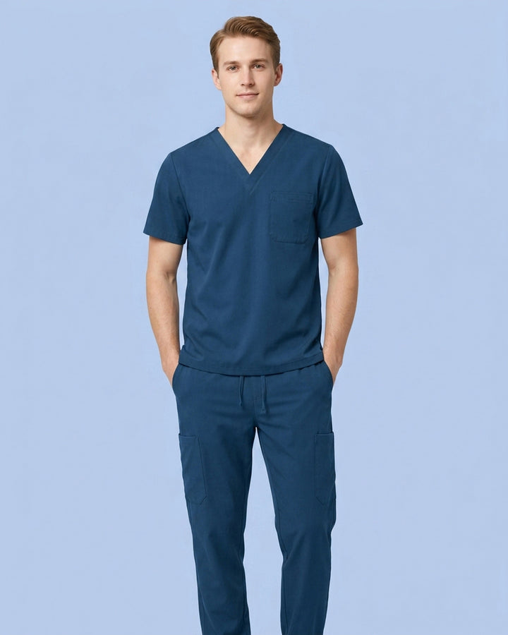 Men's 6-Pocket Jogger Scrub Pant Ocean