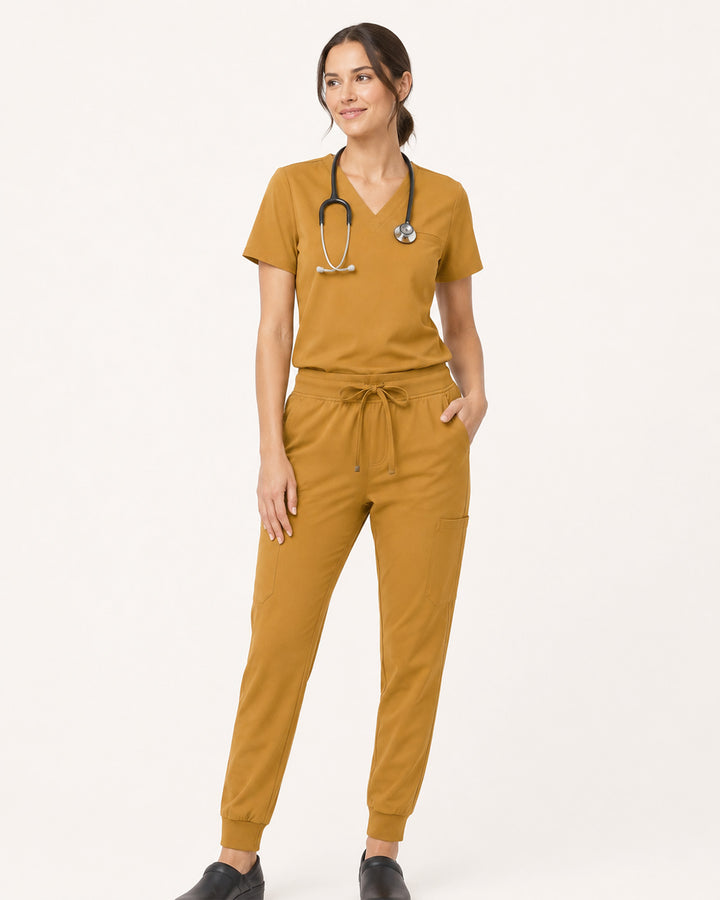 Women's 6-Pocket Jogger Scrub Pant Cider
