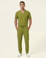 Men's One-Pocket V-neck Scrub Top Avocado