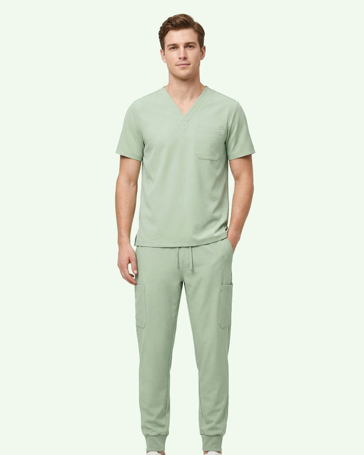 Men's 6-Pocket Jogger Scrub Pant Mint