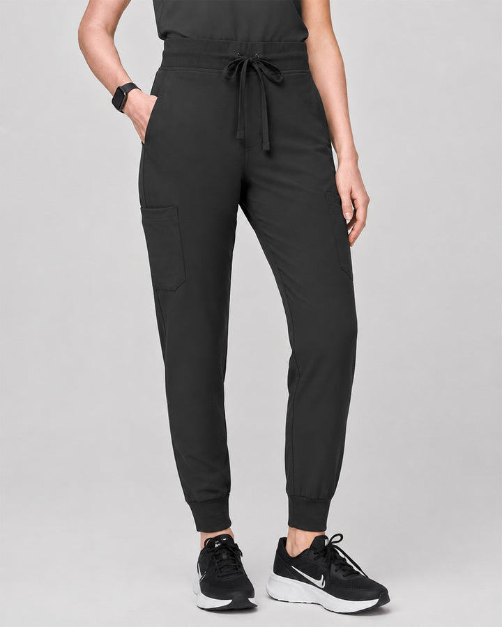 Women's 6-Pocket Jogger Scrub Pant Charcoal